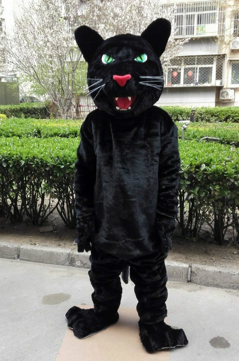 Lleno Línea del sitio Deshacer Disfraz de mascota peluda de pantera negra para Halloween, traje de fiesta  de disfraces - AliExpress