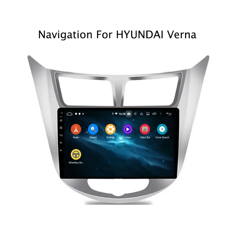 Excellent 9" 4G RAM 32G ROM Octa Core Android 9.0 Car DVD GPS For Hyundai Verna 2012 2013 2014 2015 2016 2017 3