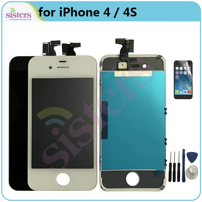 Screen for iPhone 4 4S LCD Screen LCD Display For iPhone 4S Touch Screen  Digitizer Screen Assembly Phone Replacement Tested Work