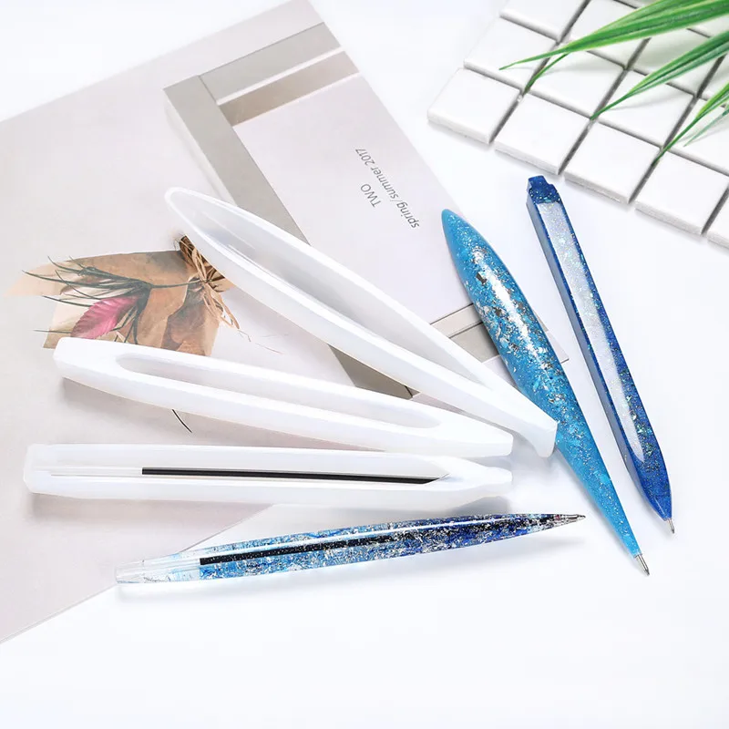 

Ballpoint Pen Transparent Silicone Mold Dried Flower Resin Decorative Craft DIY Pens Epoxy Resin Molds For Jewelry Making Tools