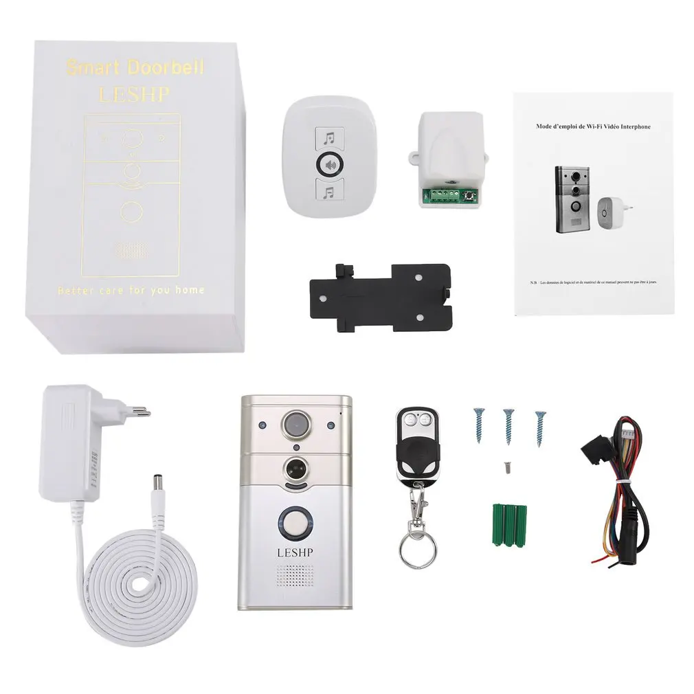 

Wireless Remote Control Electronic Visible HD 720P Video Picture 1/4 COMS 1 Mega-Pixels 12V/1A Wi-Fi Smart Doorbell