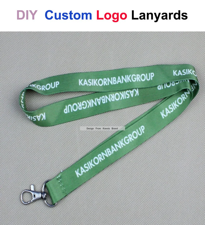 DIY Lanyards Custom Green Lanyard Logo Content Sublimation Print Both Side Heat Transfer With Metal Swivel Hook 100pcs | Мобильные