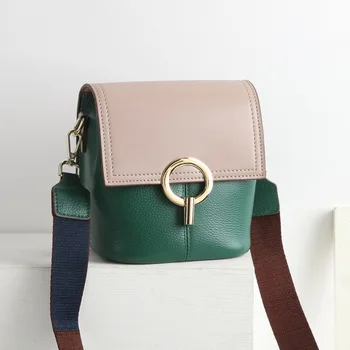 

Small Bag Women Color Bucket Bag Spring and Summer New Leisure Broadband Shoulder Shoulder Bag