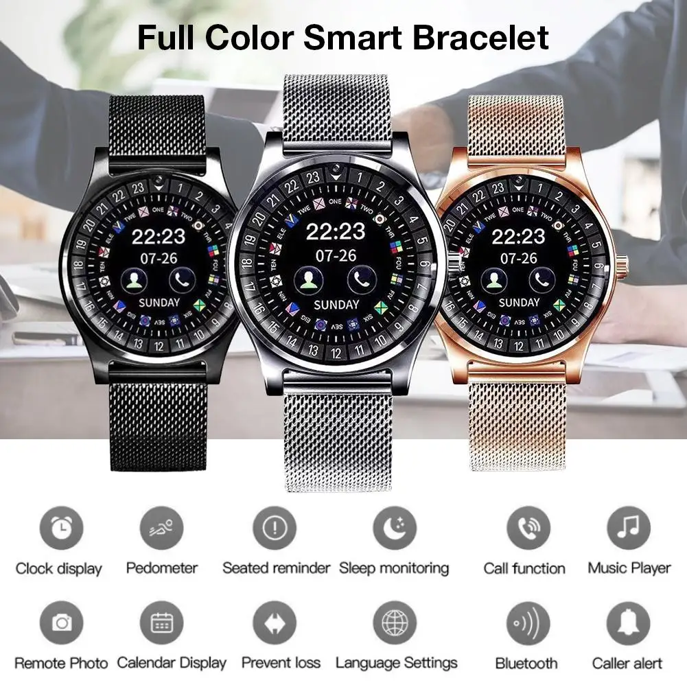 

R69 Color Screen Watch Bracelet Sleep Monitoring Sports Watch Support SIM TF Card Smart Steel Belt Men And Women Watch Bracelet