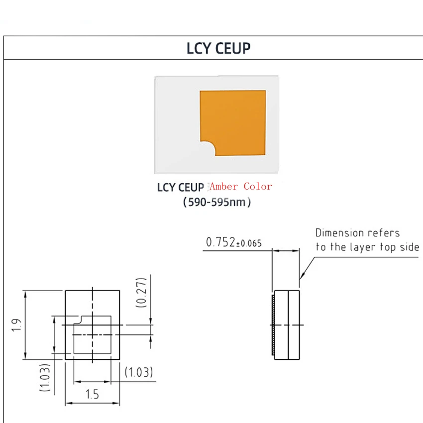 10PCS/Lot SMD LED 2016 LCY CEUP 3W 3V Amber White High-Power For Car-Lighting