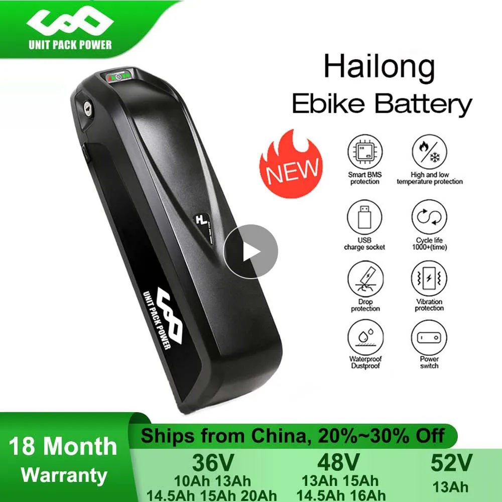 Аккумулятор eBike 52V 13Ah 48V 15Ah 16Ah 36V 20Ah LG/Panasonic Li-Ion Cell Bateria для велосипеда 1000W BBS02 750W 500W 350W