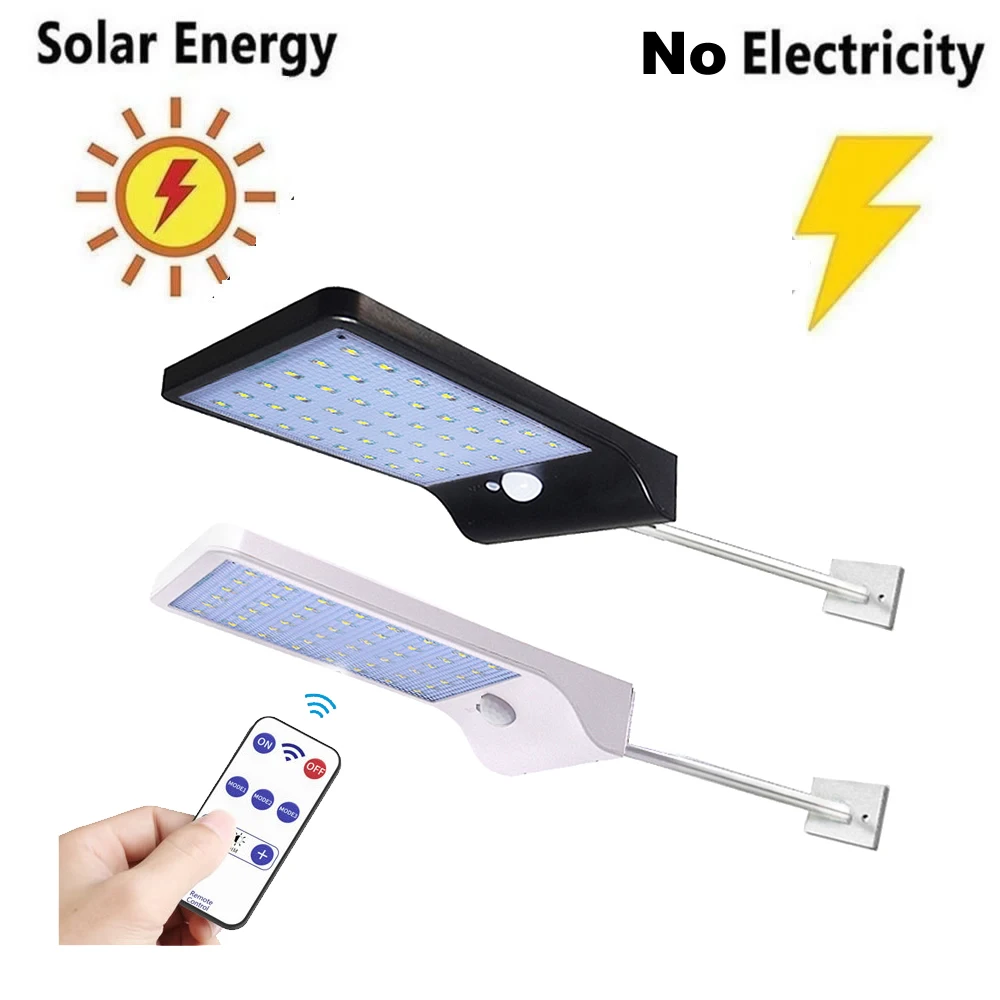 

remote 48/36 LED Solar powered Solar Power Wall Light Outdoor Indoor Waterproof Energy Saving Street Yard Path Home patio