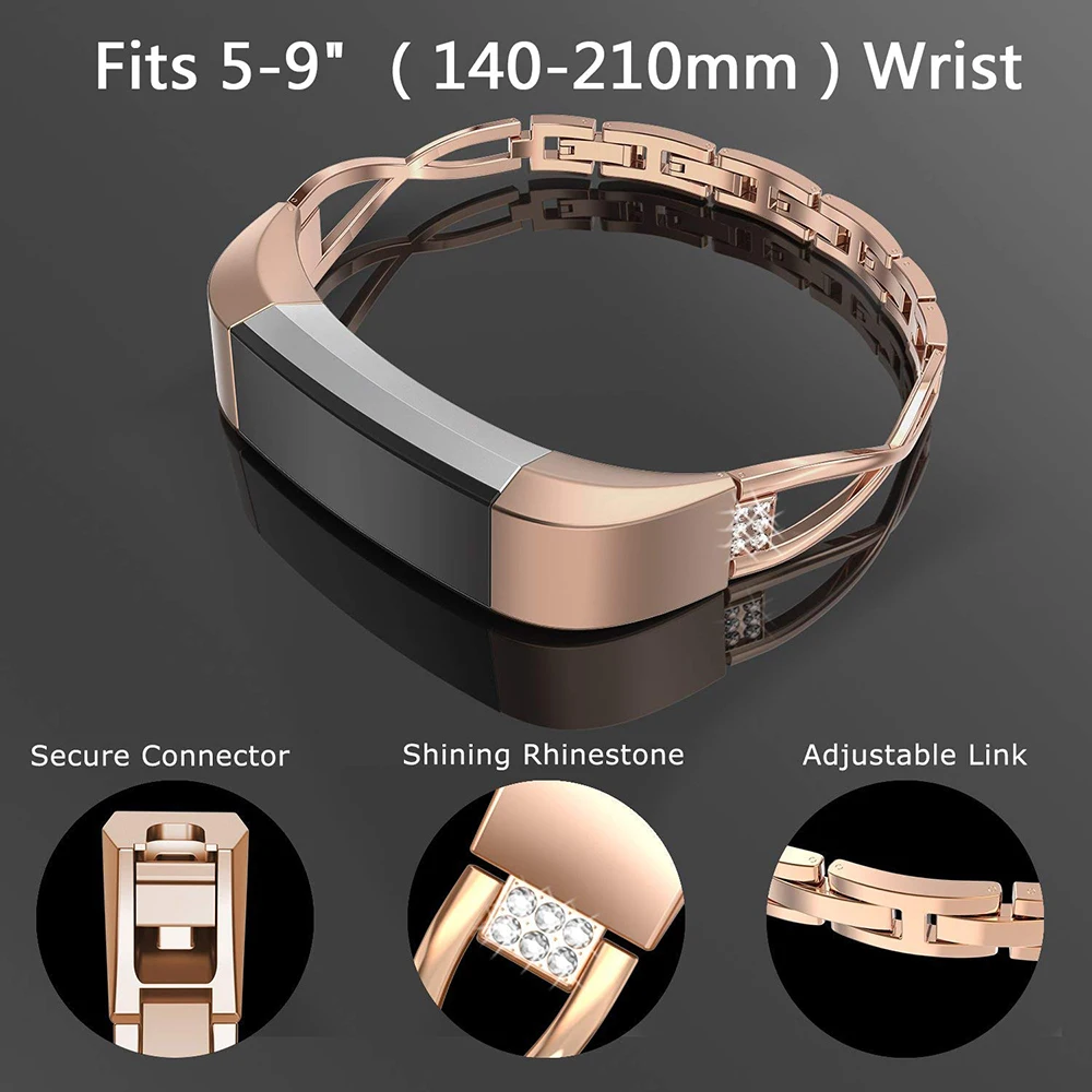 Для Fitbit Alta HR Браслет из нержавеющей стали розовый золотистый, серебристый, металлический сменный ремешок Браслеты Для Fitbit Alta аксессуары