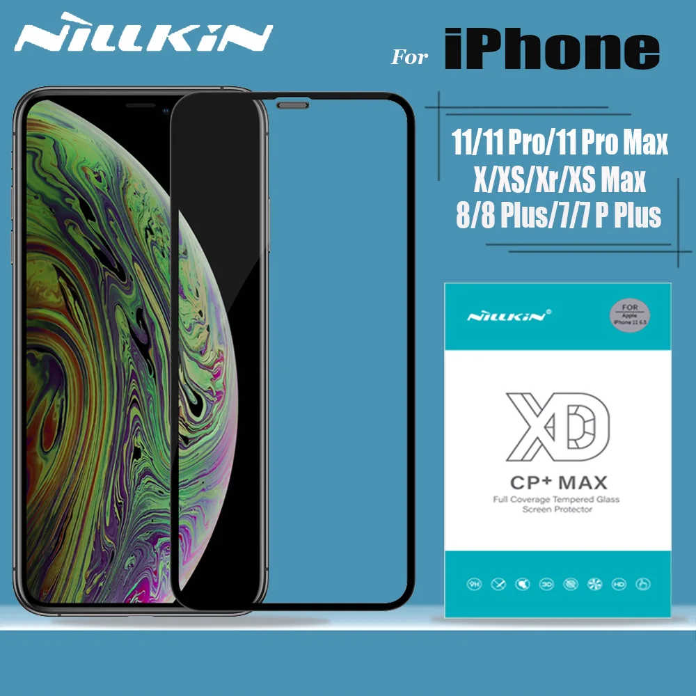 Comprare Nillkin XD Copertura Completa 3D In Vetro di Sicurezza Temperato per iPhone 11 11 PRO 11 Pro Max X XR XS Max 8 7 più Protezione Dello Schermo di Vetro