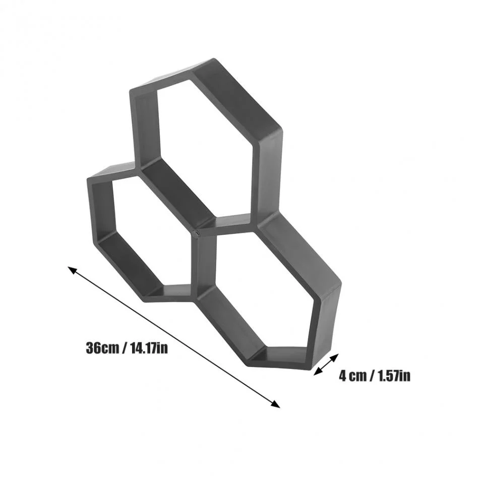Кирпичная форма для тротуарной дорожки, инструменты для садоводства, Шестигранная форма для тротуарной плитки, инструмент для самостоятельной сборки, абс черный, более экзотический, более красивый