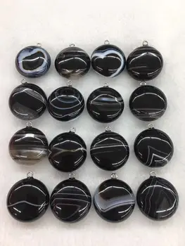 

12pcs Cingesto New Arrival, Large Druzy Faceted Necklace Pendant, Natural Stone Beads Black Gems statement Bead Pendant for 2020