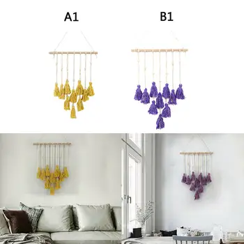 

Wall Hanging Macrame Tapestry Bohemian Style Wall Art Decor Handmade Boho Chic Handcrafte Living Room Bedroom Decoration