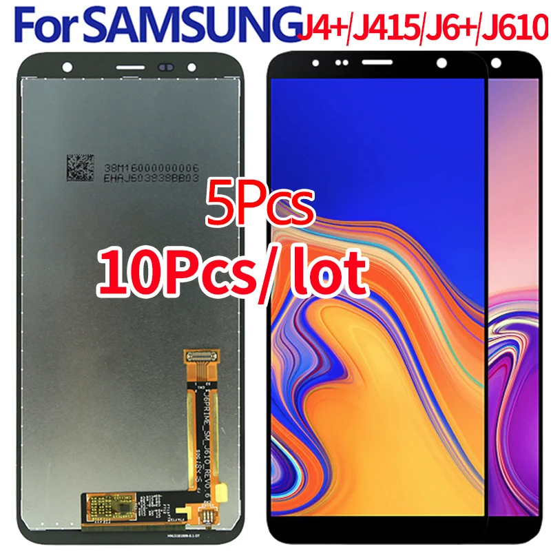 5/10 шт Для Samsung Galaxy J6 + 2018 плюс J610 J610F SM-J610F/DS J4 J415 J415F ЖК-дисплея с сенсорным экраном в