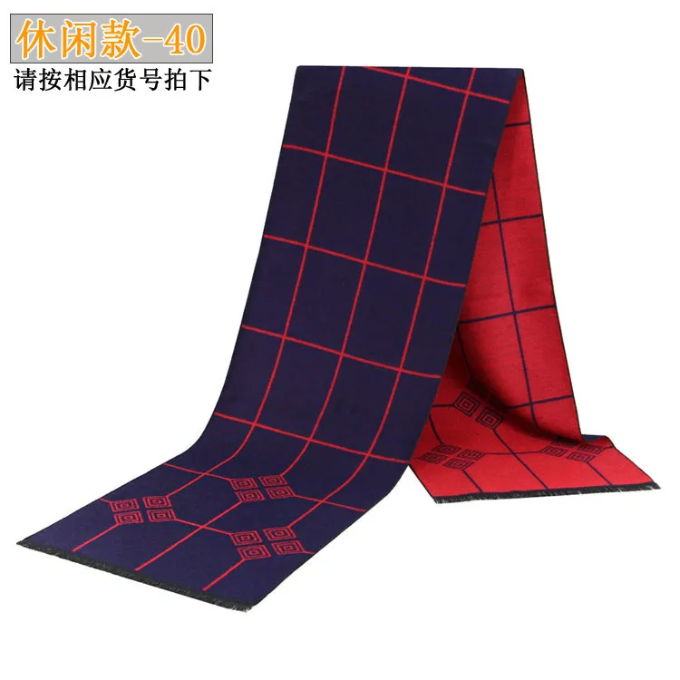 High Quality Luxury Design Men Scarf Foulard Plaid Scarves Poncho Casual Winter Scarfs Male Bufandas Hombre - Цвет: 25