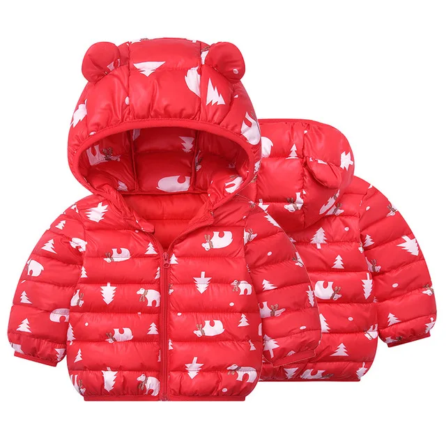 Medoboo/плотная теплая одежда для малышей зимний комбинезон для мальчиков и девочек, комбинезон для новорожденных Комбинезоны Детская куртка, пальто - Цвет: ME0188-red