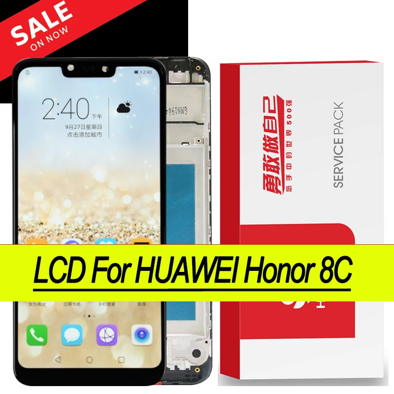 Дисплей для Huawei Honor 8C 100% дюйма ЖК-дисплей сенсорный экран дигитайзер Paly 6 26 BKK-AL10