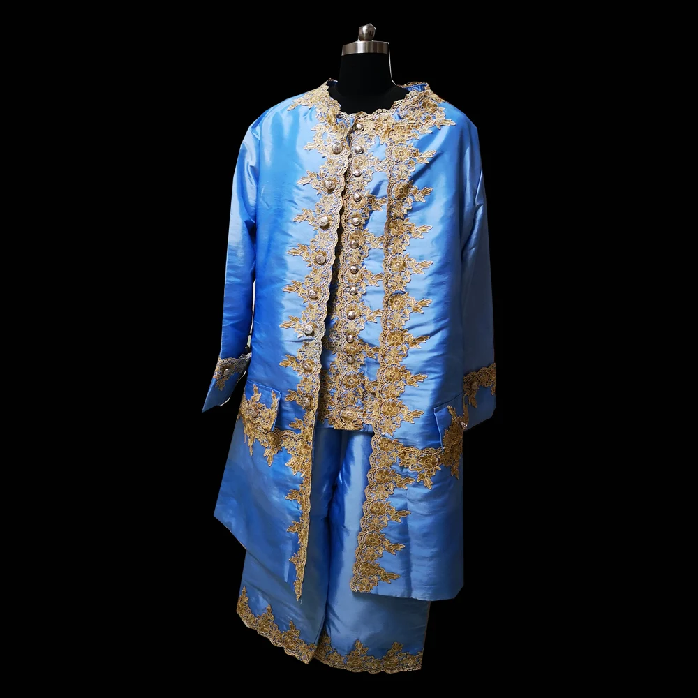 

D-356 blue Victorian /Civil War mens period costume Medieval Renaissance stage performance/Prince charming William
