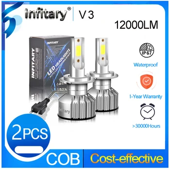 

Infitary H4 led H7 led canbus Car led fog lights Headlights Bulbs Waterproof 12000Lm H1 H3 H11 H13 9005 9006 3000K 4500K 6500K