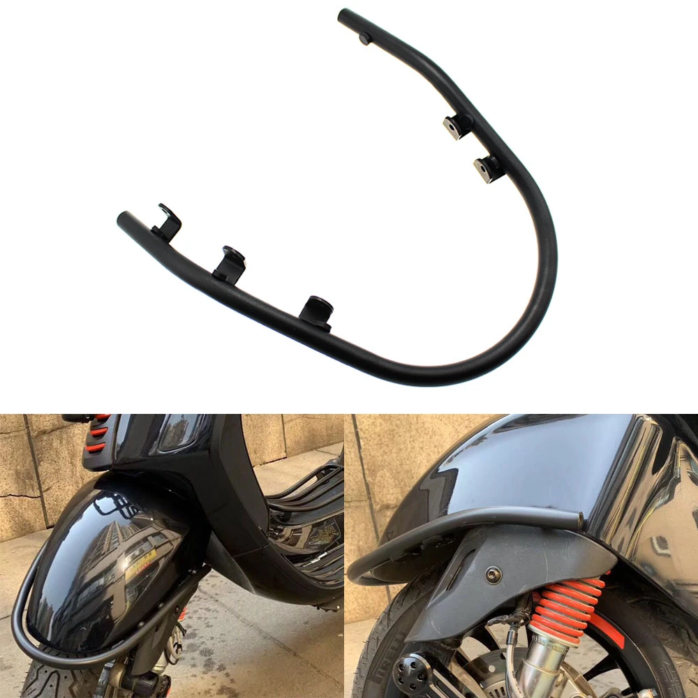 Motorcycle Front Fender Mudguard Bumper Guard Frame Protector Black For Piaggio  Vespa Gts 300 300/ie Gts300 Super Sport 150 - Foot Rests - AliExpress