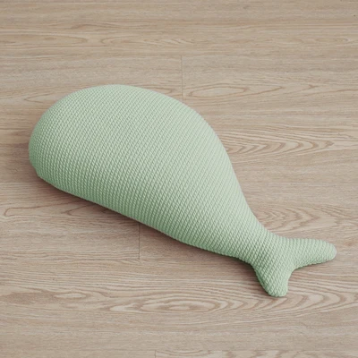 green 51x23cm 51x23/42x33 см, вязаная подушка в форме Кита/кролика, подушка, набитая EPS частицами, Подушка для сна - Цвет: green 51x23cm