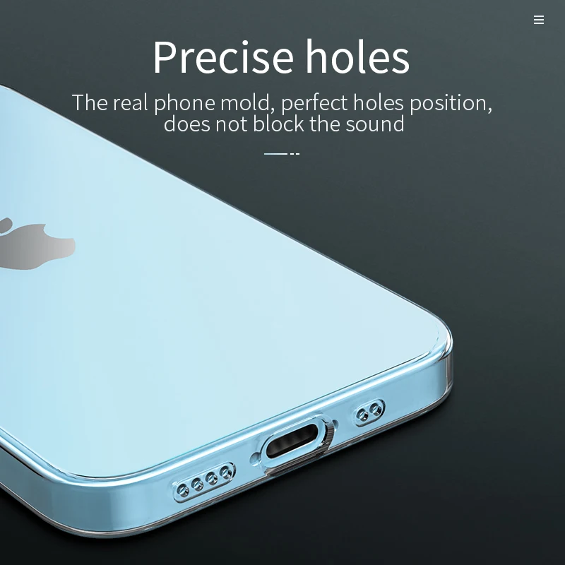 HOCO Original Clear Soft TPU Case for iPhone 12 12 Pro Max Transparent Protective Cover Ultra thin Protection for iPhone 12 mini