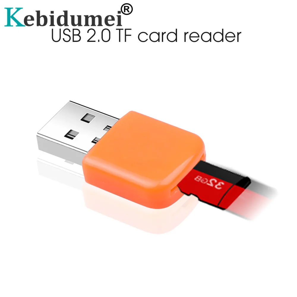 

Kebidumei Portable USB 2.0 Micro SD Card Reader Flash TF Memory Card Adapter for Computer Laptop Windows XP 7 Vista