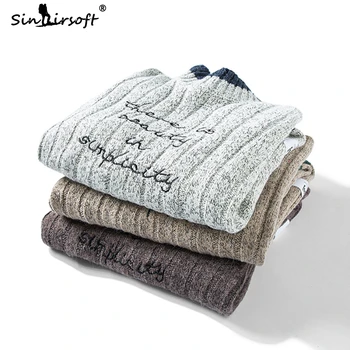 

Mens Letter Printing Pullovers Casual Student Wear Half Turtleneck Spliced Sweater Male 2019 Autumn Fashion Long-sleeve Clothing