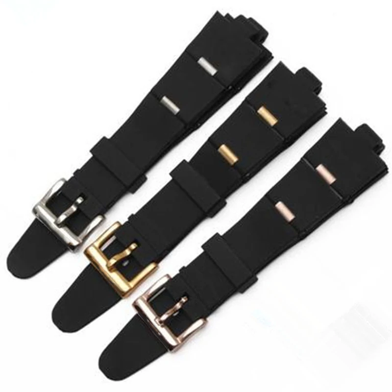 BVLGARI Convex Silicone Watchband Bracelet - Versatile Rubber Strap