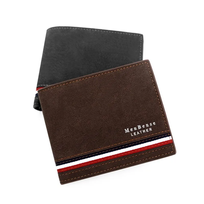 Fashion Leather Wallet Men Luxury Slim Coin Purse Business Foldable Wallet Man Card Holder Pocket Clutch Male Handbags Tote Bag