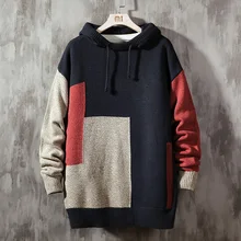^#Cheap 2019 Autumn Winter Christmas Casual O-Neck Patchwork With HOODED Sweater Men Turtleneck Fashion Brand Warm Pull Turtle Pullover ^#Cheap 2019 Autumn Winter Christmas Casual O-Neck Patchwork With HOODED Sweater Men Turtleneck Fashion Brand Warm Pull Turtle Pullover