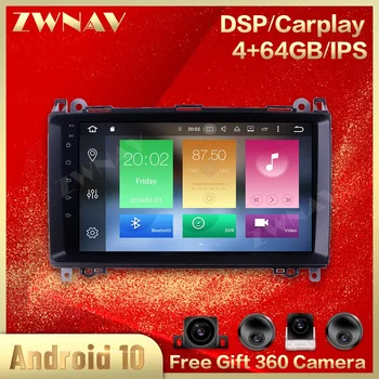 

360 Camera Android 10.0 screen Car Multimedia player For Benz B-Class B Class T245 2005-2011 GPS radio stereo navi IPS head unit