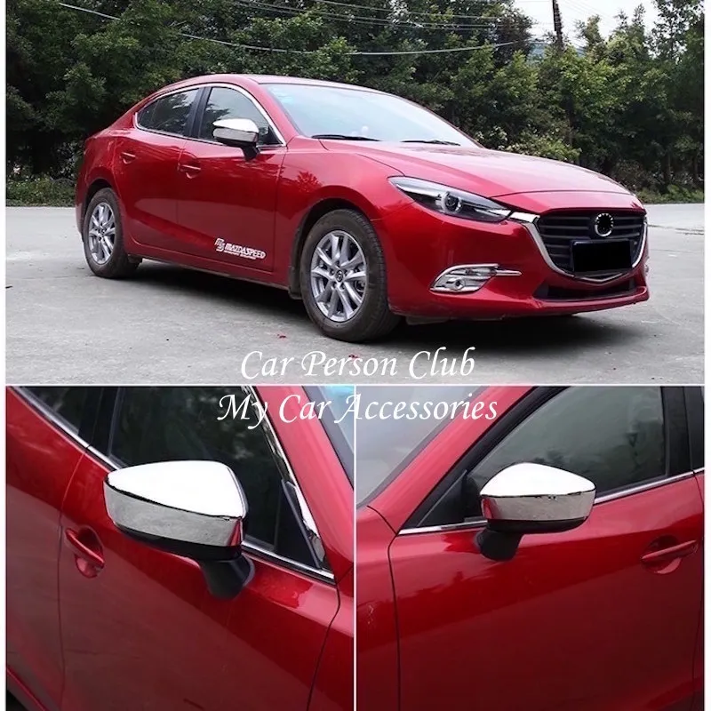 Углеродное волокно для Mazda 3 Axela- зеркало на дверь Крышка отделка заднего вида отделка литая Накладка полосы автомобиля-Стайлинг 2 шт