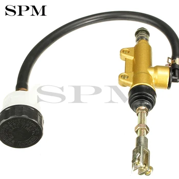 

8mm Universal Motorcycle Rear Brake Hydraulic Master Oil Cylinder Gold Dirt Pit Bike ATV