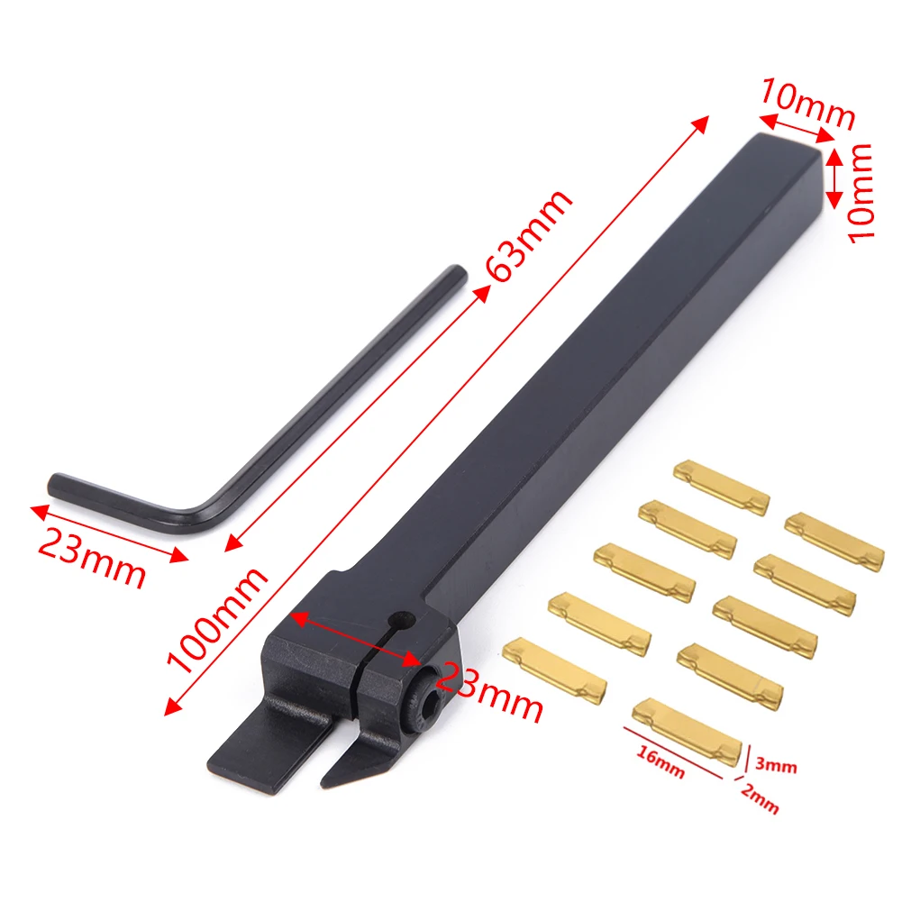 10 MGMN200 Carbide Inserts Set of Lathe Turning Tool Holder MGMN200