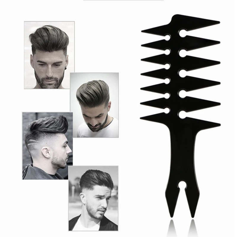 

High Quality Wide Tooth Comb For Men'S Double Sided Oil Head Detangling Reduce Hair Loss Combs Barber Hairdressing Styling Tools