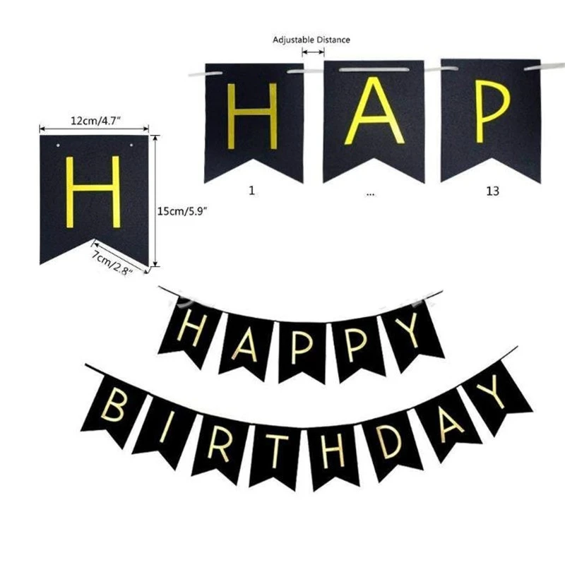 41 Pcs Decoration Supplies Round Paper Flower Ball Balloon Birthday Pull Flag Set for Home Birthday Party Wedding Decoration Han