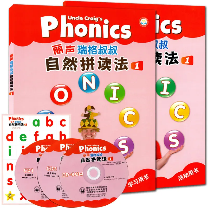 2books-cd-letter-card-english-alphabet-natural-spelling-phonics-english-textbooks-for-children