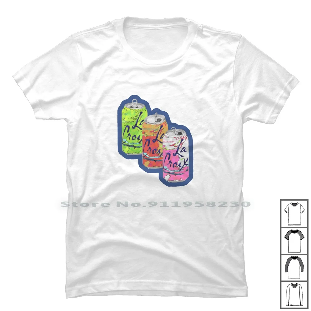 La Croix Boix T Shirt 100% Cotone Acqua Limone Soda Son Oda