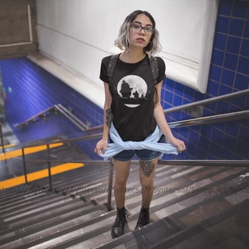 

Night T-Shirt Hakuna Totoro T Shirt Short Sleeve Summer Women tshirt Simple 100 Cotton Print White O Neck Ladies Tee Shirt