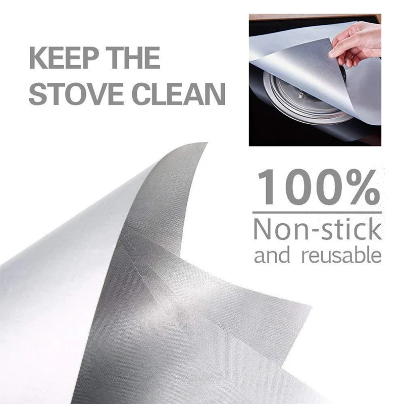 Gas Stove Protector Pot Pan Protectors 4/8Pcs Gas Stove Protectors Cooker Cover Liner Clean Mat Pad Gas Stove Stovetop Protector For Kitchen Cookware Accessories