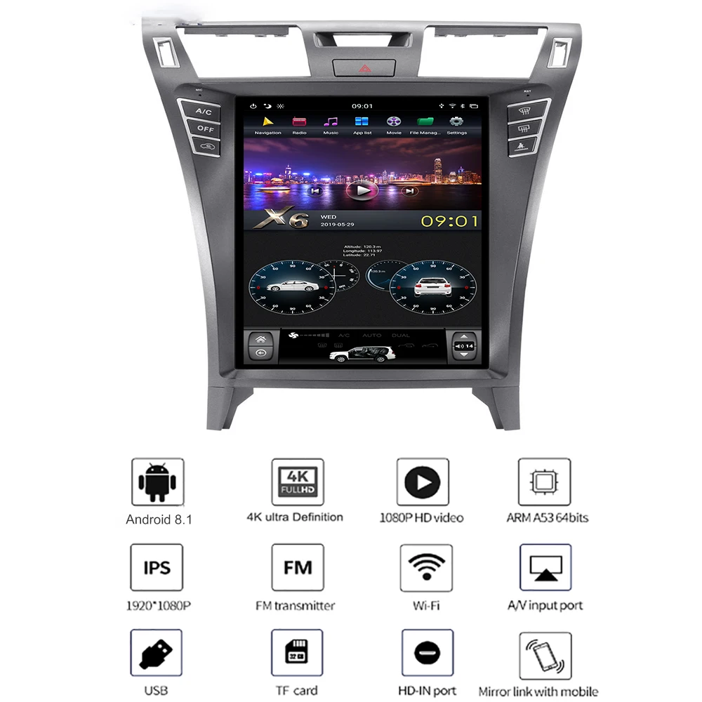YAZH 4 ГБ Android 8,1 OS автомобильный блок радио для Lexus LS460 LS600 2007- с 12," ips gps дисплей DSP Bluetooth 5,0 Carplay