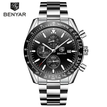 

BENYAR 2019 New Men's Watches Business Military Chronograph Waterproof Fashion Quartz Watches Relogio Masculino Erkek Kol Saati
