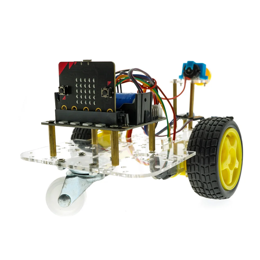  IR Remote Control Fire Fighting Obstacle Avoidance Smart Robot Car Kit For Micro:bit - 4000127644759