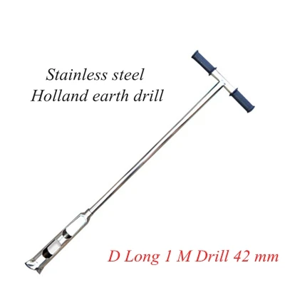 D Long 1 M Drill42mm Сеялка для грунта из нержавеющей стали, бесшовная труба, Пробоотборник для грунта, научно-исследовательские единицы, голландское сверло для заземления, голландское бурение для заемных грунтов - Цвет: D Long 1 M Drill42mm