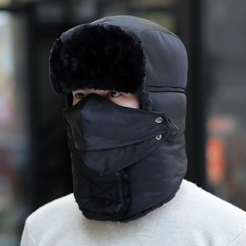Hat men winter outdoor cold protection cotton cap earmuffs female autumn and winter cycling windproof cap