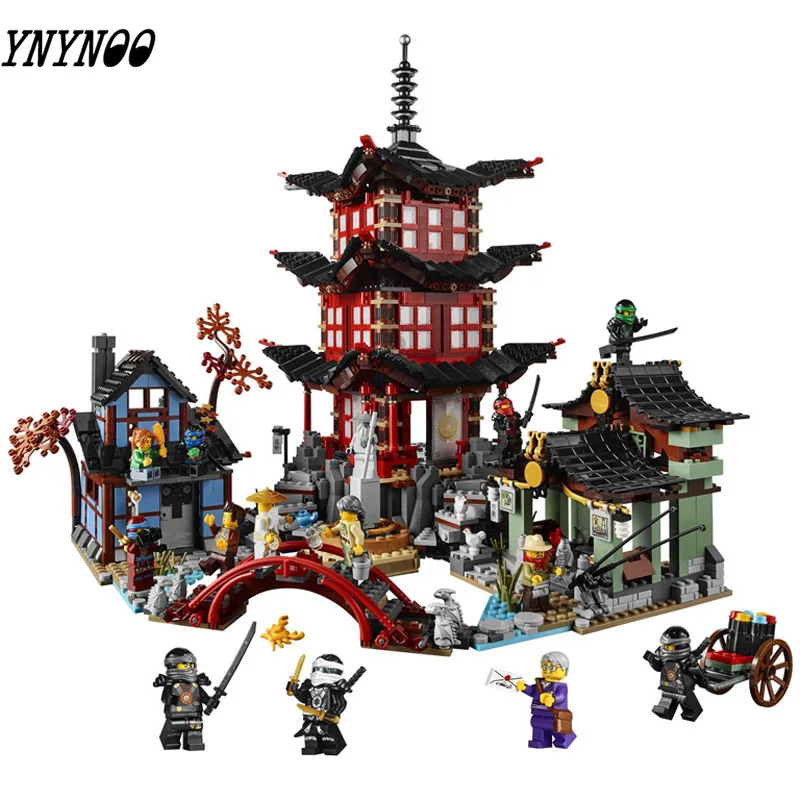 

737pcs Diy Ninja Temple of Airjitzu Ninjagoes Smaller Version Building Blocks Set compatible with Legoingly Toys for Kids Bricks