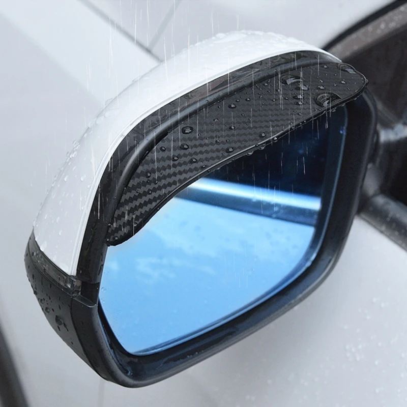 Rearview Mirror Rain Eyebrow 2Pcs Car Side Visor Waterproof Sun Shade Snow Guard Weather Shield Cover Auto Accessories