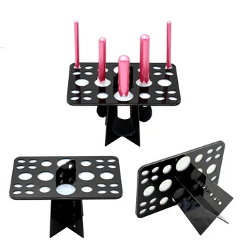 

26-Hole Makeup Brush Holder Round Hole Square Hole Display Rack Can Be Loaded and Unloaded Acrylic Board Storage Rack