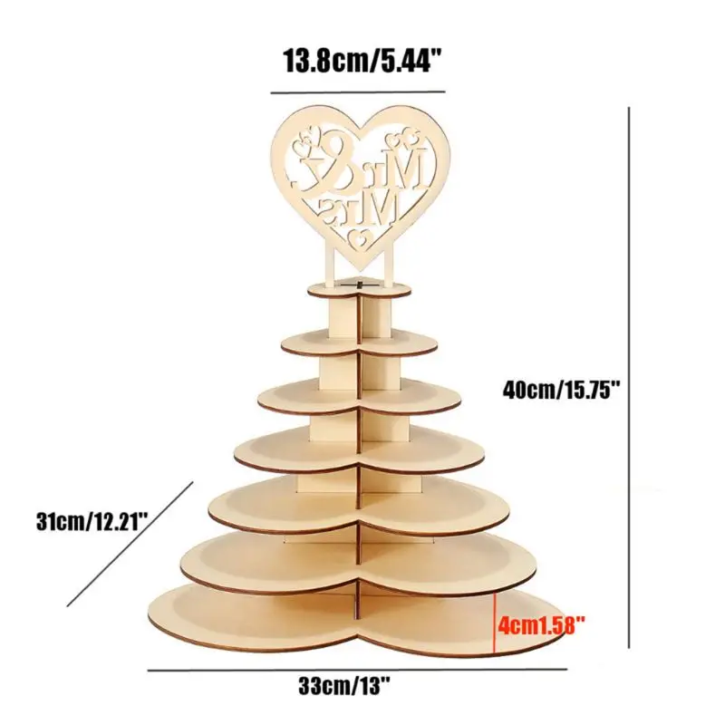 Mr& Mrs/I Love You Деревянный Шоколадный конфет сердце Свадебный центрометр стенд держатель для свадебного украшения