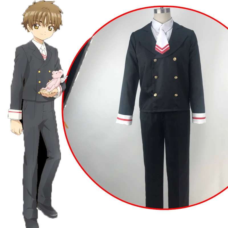 Anime Cardcaptor Sakura Cosplay Costumes Shaoran Li Costume Halloween Party Syaoran School Uniform | Тематическая одежда и